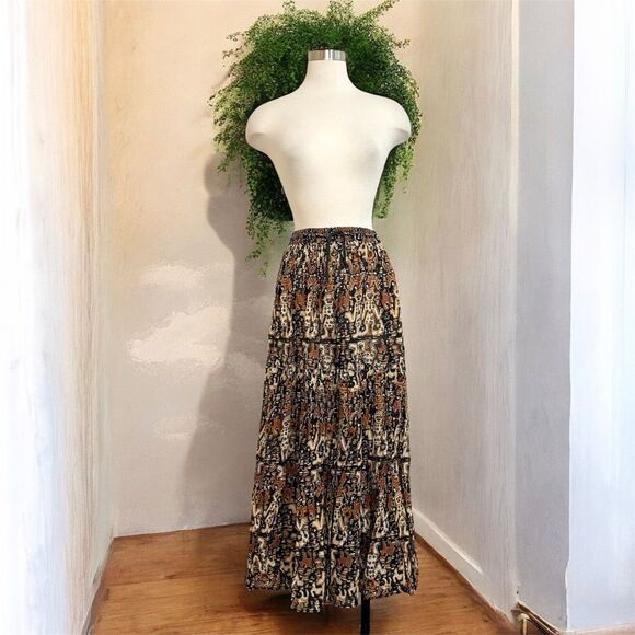Access Boho Peasant Prairie Skirt Patterned Tiered Man Human Small Medium - Picture 1 of 7
